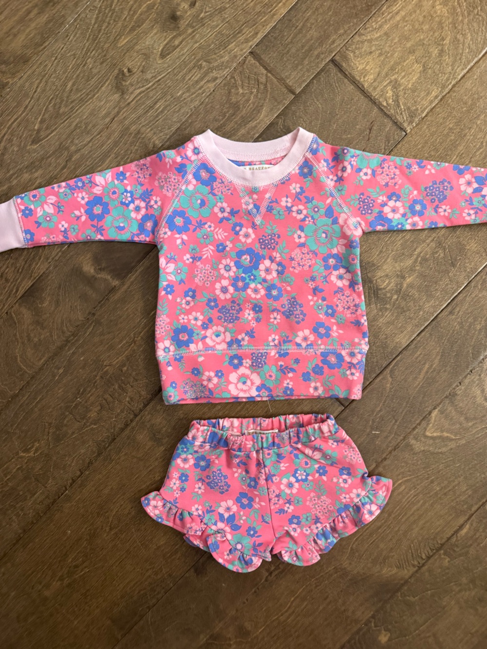 TBBC Beaufort Bonnet Cassidy Crewneck & Shelby Anne Shorts Set 0-6M Floral